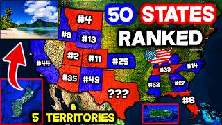 All 50 States amp 5 Territories in the USA Ranked WORST to BEST 2025 [upl. by Ulyram]