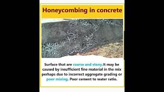 Honeycombing in Concrete  Shorts Construction CivilEngineering [upl. by Yrrab]