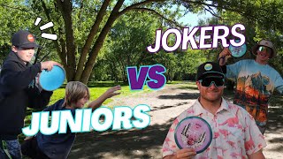 Can We Beat Two Junior State Disc Golf Champions in a Doubles Battle  Jokers Vs Juniors [upl. by Trista]