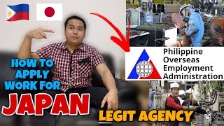 HOW TO APPLY WORK FROM PHILIPPINES TO JAPAN LEGIT AGENCY POEA  PINOY IN JAPAN [upl. by Miett195]