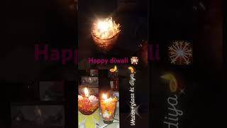 Diwali special water glass Diya🪔viralvideo🪔🎇 [upl. by Amrak]