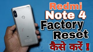 Redmi Note 4 Factory Reset Kaise Karen  How to Reset on Redmi Note 4  JABIR UNbox [upl. by Acquah]