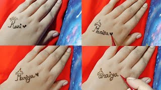 Name mehandi design l simple mehndi design l easy mehndi name [upl. by Rie]