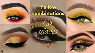 yellow combinations of colours lemonmusterd and light shades eyemakeup for springs and summer [upl. by Nalro320]