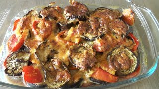 Eggplant Casserole With Tomatoes  Recipe For LactoOvo Vegetarians [upl. by Inotna]