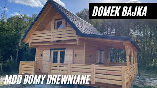 Zobacz jak wygląda budowa domu drewnianego BAJKA 35m2  MDD Domy Drewniane [upl. by Ahsienek693]