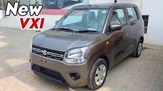 NEW WAGON R VXI 2024 SECOND BASE MODEL  MARUTI SUZUKI WAGONR VXI 2024 GREY COLOUR REVIEW [upl. by Joeann]