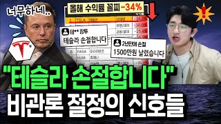 테슬라 손절하는 투자자들 비관론 절정의 신호일까 [upl. by Rustice]