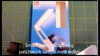 Patchwork lampe med led lys  sammenklappelig fra HANNES patchwork [upl. by Nyasuh]