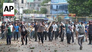 Violent clashes over quota system in government jobs leave scores injured in Bangladesh [upl. by Telrats]