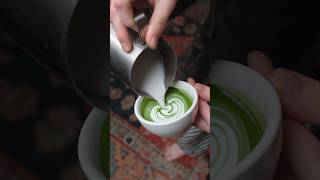 Matcha can make Latte art too [upl. by Lonni]