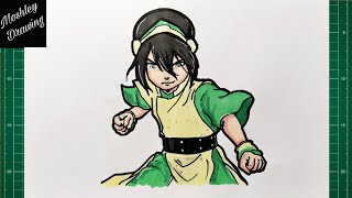 How to Draw Toph Beifong from Avatar The Last Airbender [upl. by Schweitzer]