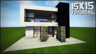 Minecraft House Tutorial 15x15 Modern House  Best House Tutorial [upl. by Noslien]