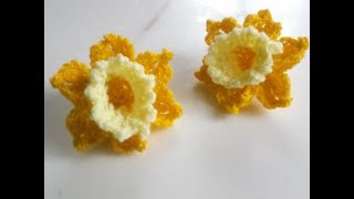 des jonquilles au crochet pas à pas facile [upl. by Cahilly]