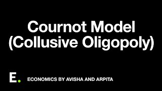 Cournot Model Collusive Oligopoly  Previous Year Numerical Question [upl. by Oiralih462]