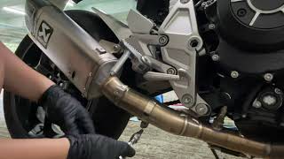 Install NITRON Rear Motorcycle Shock Honda CB1000R 本田 [upl. by Atinaej]