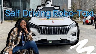 I took a ride in a driverless taxi in China [upl. by Esorrebma]