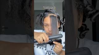 STRAIGHTENING MY NATURAL HAIR curlytostraight [upl. by Randolf836]