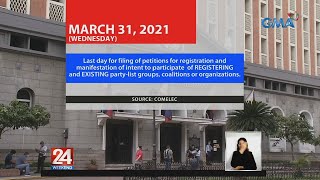 COMELEC naglabas na ng schedule para sa Eleksyon 2022  24 Oras Weekend [upl. by Nath]