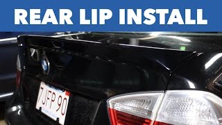 Rear Lip Spoiler Installation  BMW E90 [upl. by Assilac]