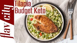 Keto Seafood Dinner On A Budget460  Crispy Tilapia amp Veggie Couscous [upl. by Gracia557]