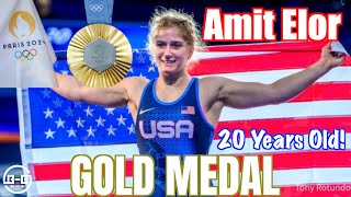 AMIT ELOR  YOUNGEST EVER 2024 Olympic Wrestling GOLD MEDALIST [upl. by Imij]