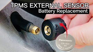 How to Replace TPMS Battery of External Sensors  TPMS Battery Replacement Step by Step DIY Tutorial [upl. by Assyle]