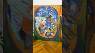 BLUE ORANGE VIOLET Painting process art painting abstract art ract [upl. by Acinoev]