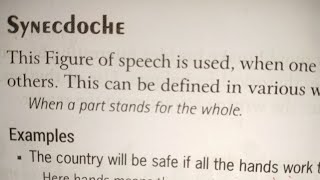 Synecdoche a poetic devicefigure of speech english ctet screening pgt  tgt englishgrammar [upl. by Leryt]