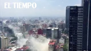 Videos aficionados muestran momentos de pánico tras terremotos en México [upl. by Nutter126]