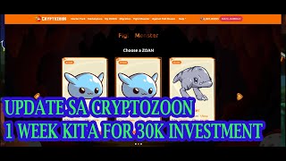 1 week profit sa Cryptozoon in 30k investment all rare 1 zoan monster [upl. by Niowtna]