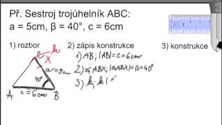 Mgr Michaela Králíková  Konstrukce trojúhelníku  sus [upl. by Gomar406]