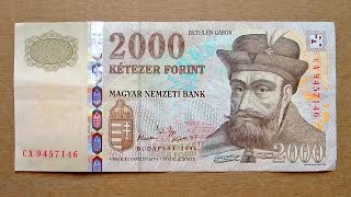 2000 Hungarian Forint Banknote Two Thousand Hungarian Forint  2004 Obverse amp Reverse [upl. by Ahsemed]