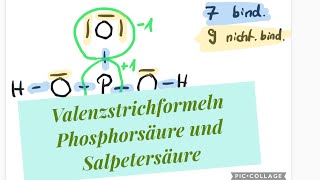 Valenzstrichformeln von Phosphorsäure und Salpetersäure lewisformel schwefelsäure salpetersäure [upl. by Xxam]