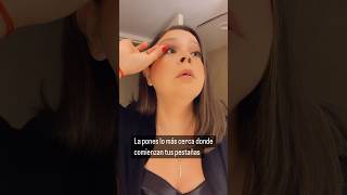 Cómo poner pestañaspostizas fácil y rápido falsies delineador rimel shortsvideo maquillaje [upl. by Analart]