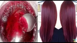 Tiñe tu cabello de rojo borgoña con solo 2 ingredientes y en casa [upl. by Grizel]