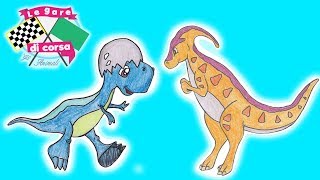 Le gare di corsa degli animali  Una gara preistorica  Gara dei dinosauri 2 girone [upl. by Eidderf387]