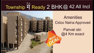 Ready 2 BHK in TOWNSHIP 42 Lacs all incl  Amenities 13 buildingsNear station Cidco Naina [upl. by Louanne]