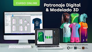 CURSO quotPATRONAJE DIGITAL Y MODELADO 3Dquot con Optitex y CLO 3D [upl. by Sidney]