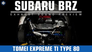 Tomei Expreme Ti Titanium Catback Exhaust Type 80 Subaru BRZ 2013  Scion FRS 20132016 [upl. by Favianus346]