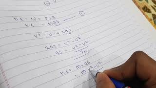 Derivation of kinetic energy learn physics with fun [upl. by Lyn]