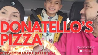 DONATELLOS CHEESE PIZZA REVIEW IN NIAGARA FALLS BUFFALO [upl. by Donadee]