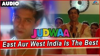 Judwaa  East Aur West India Is The Best Full Audio Song With Lyrics  Salman Khan [upl. by Nailimixam]