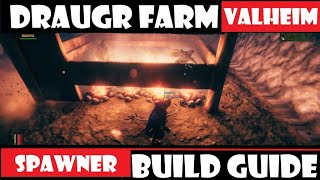 Valheim  Draugr Farm Build Guide Unlimited Entrails [upl. by Siloa]