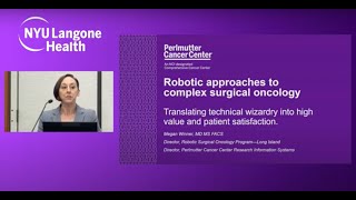 Megan D Winner MD Robotic Approaches to Complex Surgical Oncology [upl. by Ozzy]