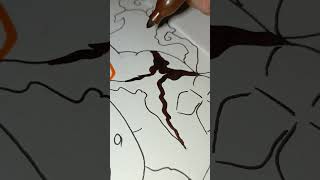 Como dibujar a luffy gear 5  como pintar con marcadores pintandoando hermanos drawing anime [upl. by Omixam]