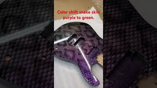 Purple to green color shift splawnguitars guitar customorderguitars foryou customguitar [upl. by Klinges]