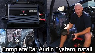 Full Car Audio System Installation  Speakers Subwoofer and Amplifier [upl. by Carlyn753]