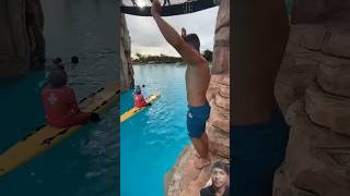 when its cold water in water park 😱😌😅😁 challenge pool flip shorts [upl. by Jc]