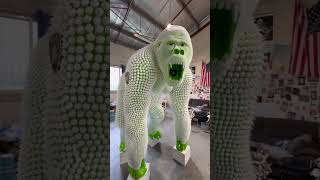 Amazing Creative Giant Gorilla Pointillism Art art creative sculpture [upl. by Brady]